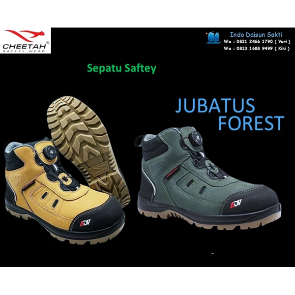 Sepatu Safety Merek CHEETAH Jubatus Forest (Kode 7288C 7106C  7111H 7001H 7001)