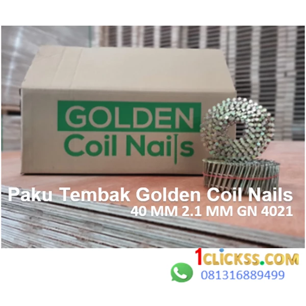Paku Tembak Golden Coil Nails 40 MM 2.1 MM GN 4021