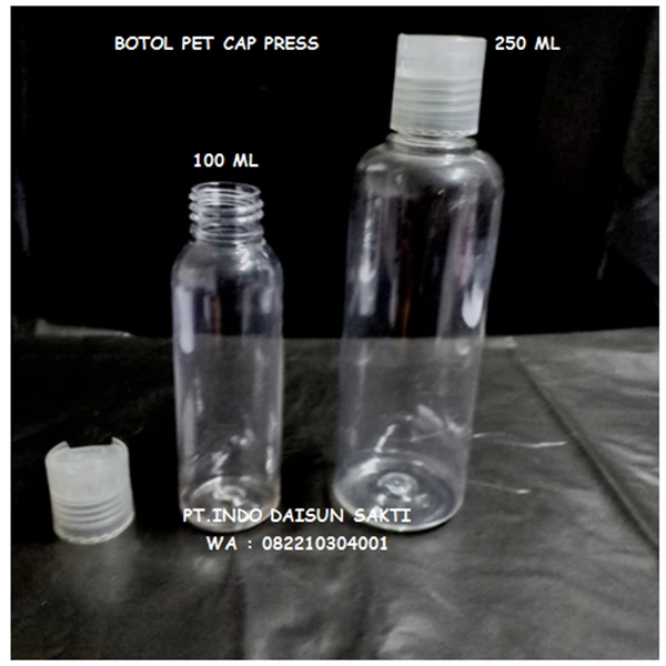 BOTOL PET 100 ml & 250 ml CAP PRESS