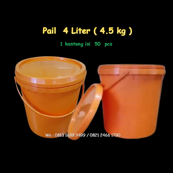 Pail ( Ember )  4 Liter  ( 4.000 ml ) atau 4.5 kg  