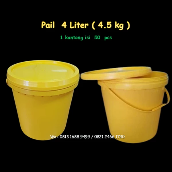 Pail ( Bucket ) 4 Liter ( 4.000 ml ) or 4.5 kg