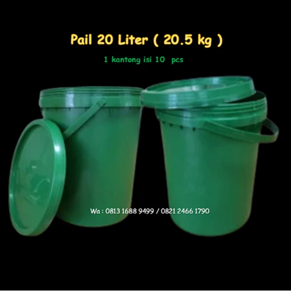 Pail ( Ember ) 20 Liter  ( 20.000 ml ) atau 20.5 kg  
