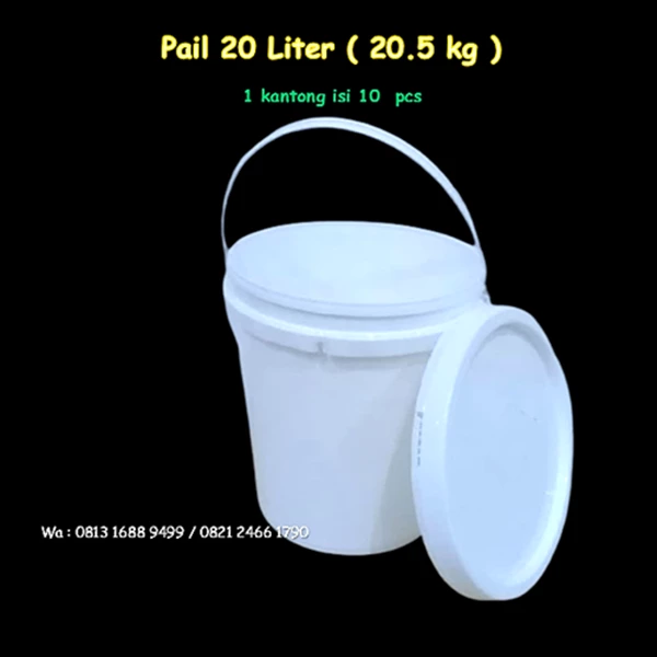 Pail ( Ember ) 20 Liter  ( 20.000 ml ) atau 20.5 kg  