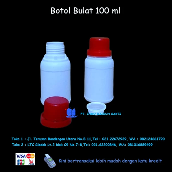 BOTOL BULAT  100 ML ( LABOR/ AGRO )