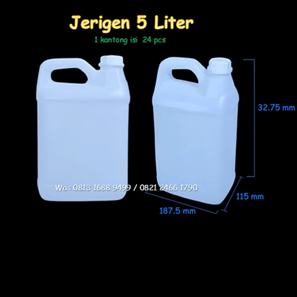  Jerigen 5 Liter ( Jerigen 5000 ml )  