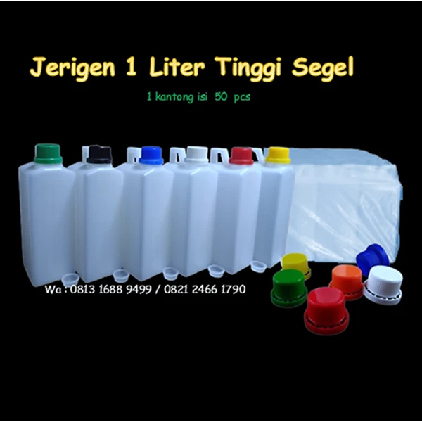 JERIGEN 1000 ml ( Jerigen 1 Liter ) TINGGI tutup SEGEL  