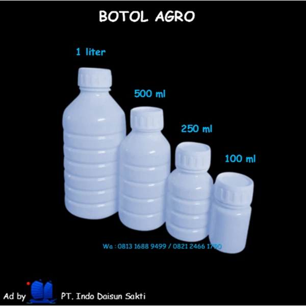 Agro Round Bottle 100 ml -1 liter